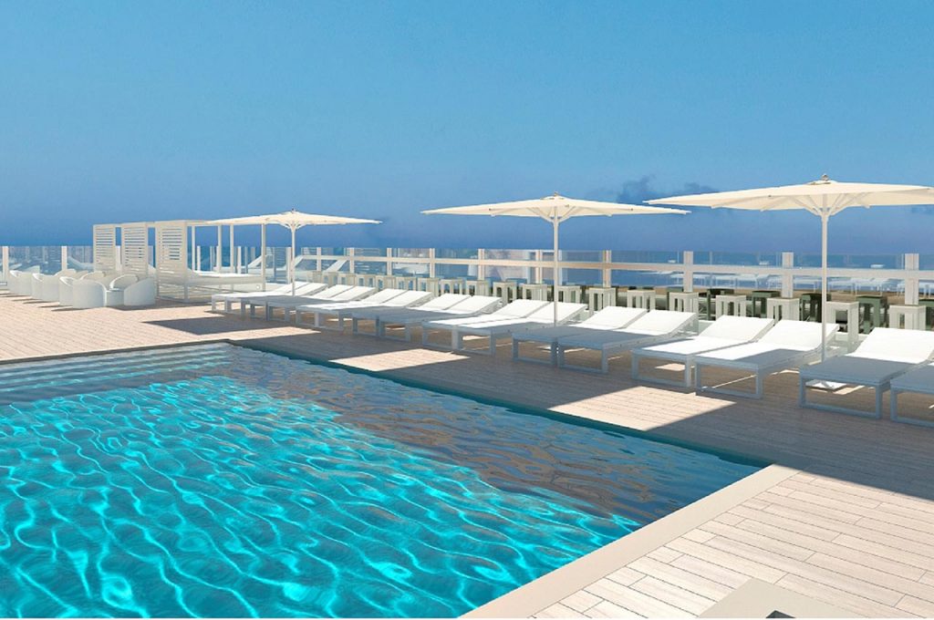 Rooftop Bar des Hotels Indico Rock an der Playa de Palma